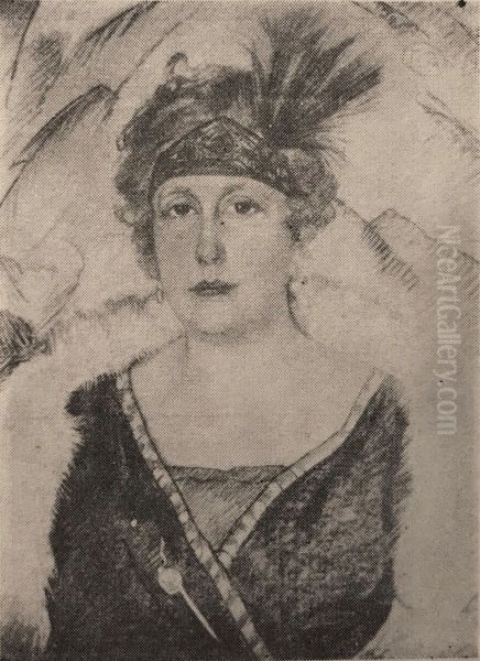 Portret Heleny Zboinskiej-Ruszkowskiej, w stroju wieczorowym - view 1