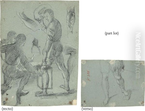 Figure Studies For The Adoration Of The Shepherds - view 1