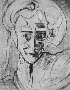 Portrait of Edmund Strazyski, wearing a turban Portrait of Edmund Strazyski, wearing a turban