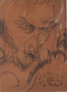 Male portrait by Stanislaw Ignacy Witkiewicz (Witkacy)
