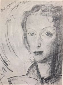 Portret Janiny Turowskiej-Leszczynskiej by Stanislaw Ignacy Witkiewicz (Witkacy)
