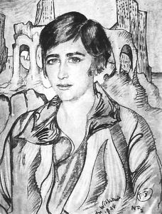 Portret Bronislawy Malczewskiej, na tle ruin