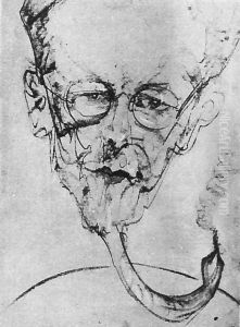Portrait of Zdzislaw Skibinski, head and tail by Stanislaw Ignacy Witkiewicz (Witkacy)