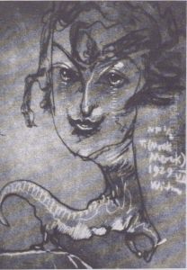 Portret Neny Stachurskiej, Jaszczurka Portret Neny Stachurskiej, Jaszczurka