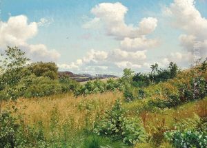 Landscape near Knudso, Ry Station. by Vilhelm Kyhn