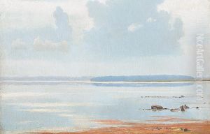 View of Roskilde fjord, Denmark. by Vilhelm Kyhn