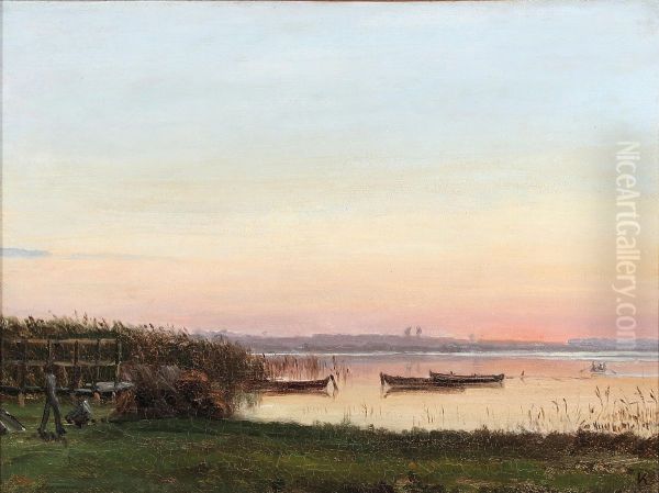 Boats in an inlet. - view 1