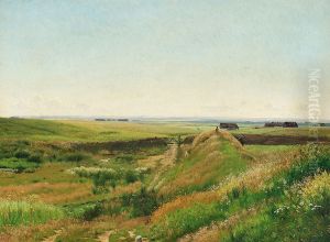 Danish landscape in Summer. by Vilhelm Kyhn