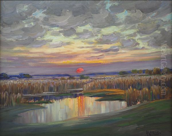 Sunset at the Lake - view 1