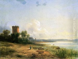 View of the Lake Trasimeno by Karoly Marko the Younger