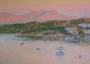 Rosa dell'alba. Bodrum. Olio su tela. 64 x 93 cm. by Simon Kozhin