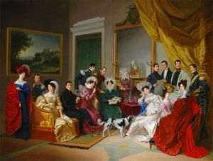 Portrait of La Marmora family by Pietro Ayres