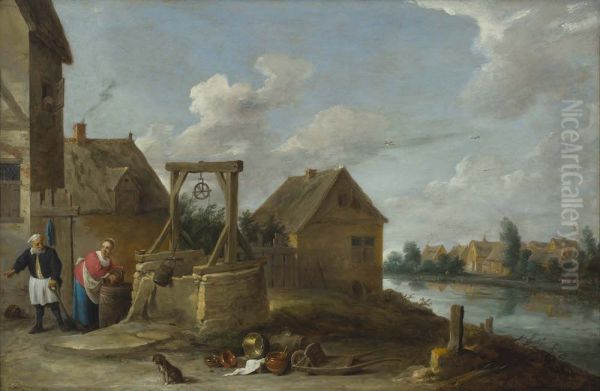 Scene at the well - view 1