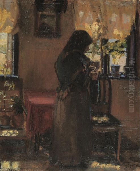 An old woman in her room. - view 1