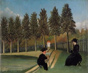 Le Pentre et son modele by Henri Julien Rousseau