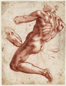 Study of an Ignudo by Michelangelo Buonarroti