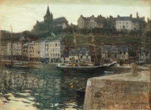 Der Hafen von Granville am Abend Der Hafen von Granville am Abend