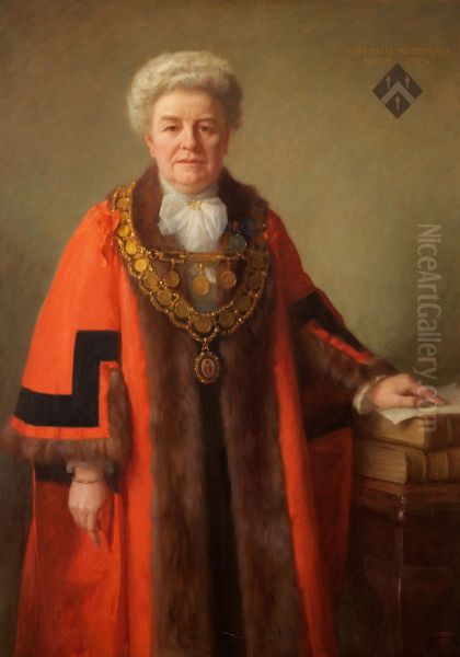 Portrait ofMiss Gwenllian E. F. Morgan(1852-1939), Coronation Mayor of Brecon (1910-1911) - view 1