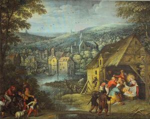 Landschap met de aanbidding der herders