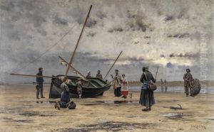 Blessing of a Fishing Boat by August Hagborg