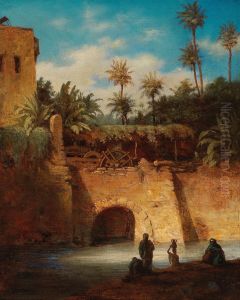 Water Carriers by the Mill by Alois Schonn