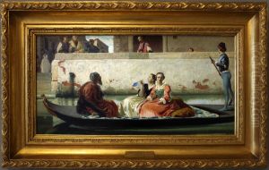 The Gondola of Tizian by Federico Faruffini