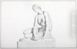 Study Of The Sculpture Of A Nymph With A Shell by Giovanni Domenico Campiglia