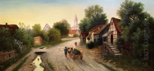 Dorfstrasse in Niederbayern by Anton Pick