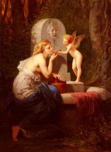 At The Fountain by Henri-Pierre Picou