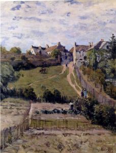 Chemin montant. Un coin du village d'Andresy by Alfred Sisley