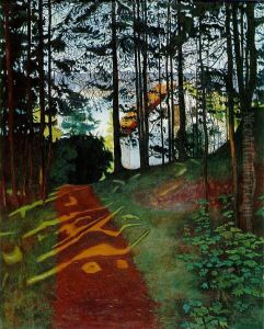 Gleam of sunlight by Harald Oscar Sohlberg