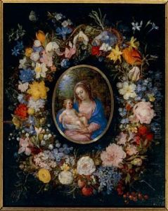 Virgin and Child in a Garland of Flowers