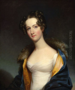 Portrait of a Young Woman in a Fur Trimmed Blue Cape Portrait of a Young Woman in a Fur Trimmed Blue Cape