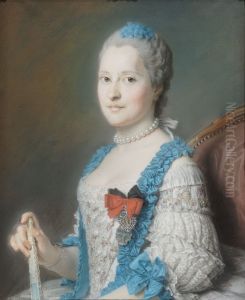 Portrait of Marie-Josephe of Saxony, Dauphine of France (1731-1767) by Maurice Quentin de La Tour
