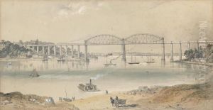 Paddlesteamers And Other Shipping On The Tamar Below Brunel's Royal Albert Bridge Paddlesteamers And Other Shipping On The Tamar Below Brunel's Royal Albert Bridge