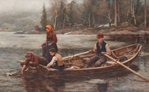 Family fishing by Jahn Ekenaes