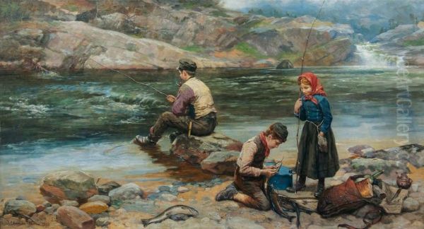 Trout anglers / Trout fishing - view 1