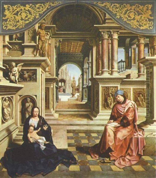 Saint Luke painting the Virgin - view 1
