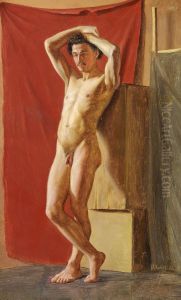 Study of a man. by Vilhelm Pacht