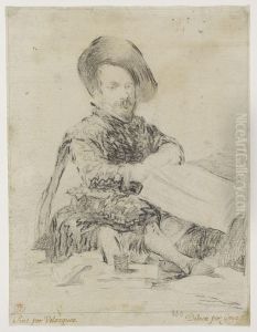 Portrait of the dwarf Don Diego de Acedo, called 'El Primo' by Francisco Goya Fuendetodos