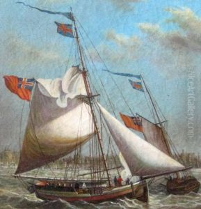 Ships sailing off the coast (England?)
