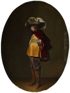 A young officer in profile