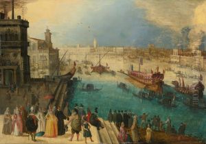 Capriccio view of Venice with the Bucintoro