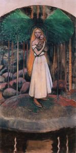 Marjatta and the Christ Child by Akseli Valdemar Gallen-Kallela