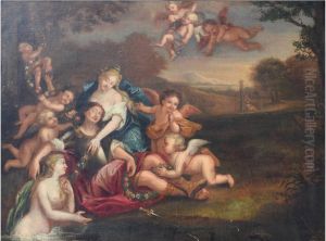 Lucretia Flanked by Bathing Women and Angels