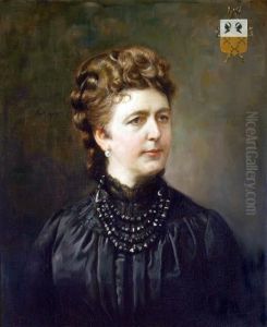 Portret van Louise Catherine Antoinette Borski (1832-1893) by Cornelis Spoor