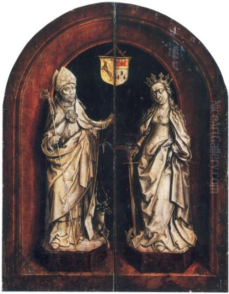 De HH. Hubertus (links) en Catharina (rechts) - view 1
