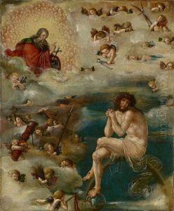 Christ Interceding with God the Father by Ambrosius Holbein