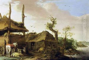 Landscape with a farmyard