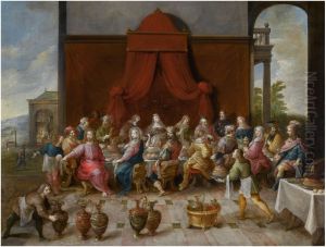 Christ orders six jars to be filled with water (John 2:1-11) by Frans Francken the Younger